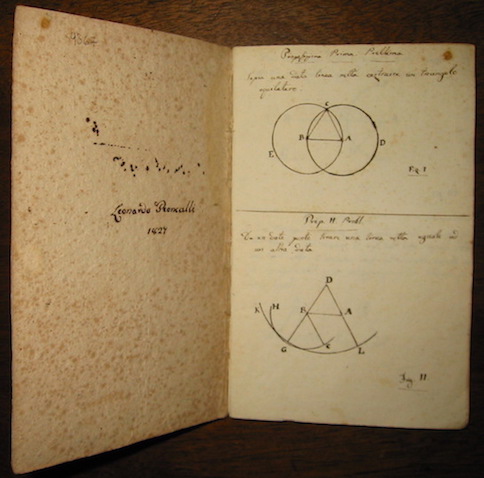 Roncalli Leonardo (Problemi di geometria) 1827 s.l.